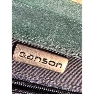 Vintage Ganson Emerald Green Leather Crossbody Bag Kiss Lock Frame Retro‎ 80s thumbnail 3