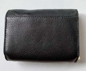 New condition Tory Burch black leather turn lock mini wallet thumbnail 3