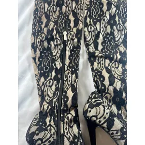 Colin Stuart Thigh High Lace Sexy Stiletto Womens Boots Size 7 thumbnail 3