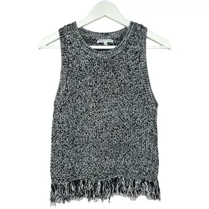 Rebecca Minkoff Sleeveless Knit Fringe Top Small thumbnail 2