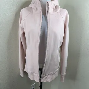 Lululemon Scuba Light Pink Full Zip Hoodie Jacket Women’s Sz 10 W4AWMS thumbnail 3