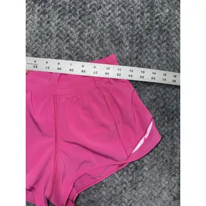 LULULEMON Women's Speed Up Shorts Pink stretch Black Size 6 thumbnail 7