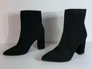 Altar'd State Sylvana black knit rhinestone booties size 8.5M thumbnail 1