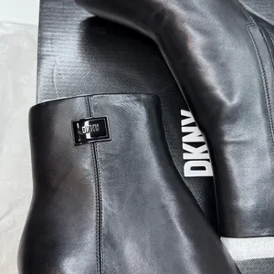 DKNY Women's Ranya Zip Ankle Booties- Size 8- Smooth Black Leather thumbnail 7