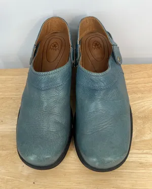Ariat Teal Slip-On Leather Clogs mules thumbnail 1