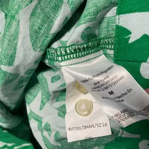 Free Assembly Belted Utility Dress Size M Green White Floral Print Midi thumbnail 8