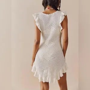 FP Beach Free People Ruffle Knit Mini Dress Woman’s Size X-Large thumbnail 12