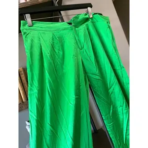 SEROYA Zarri Silk Wide Leg Pant Kelly Green Womens Size Small thumbnail 7