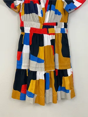 Anthropologie The Somerset‎ Patchwork Mini Dress Size XS thumbnail 4