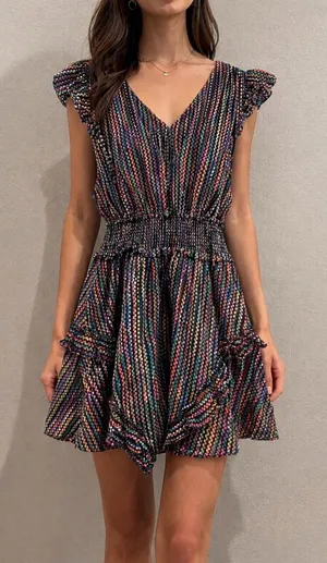 Ramy Brook Women’s Mini Dress Eugenia Striped thumbnail 1