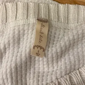 Altar’d State Off the Shoulder Bell Sleeve Sweater Waffle Knit Small thumbnail 3