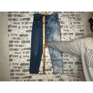 American Eagle | women mom jean bleach washed denim thumbnail 8
