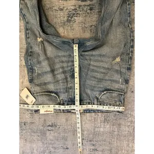 Wrangler Light Wash Distressed High Rise Bold Boot Women's Size 12 31 x 32 thumbnail 7
