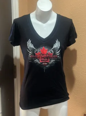 Harley Davidson black woman’s t-shirt thumbnail 1
