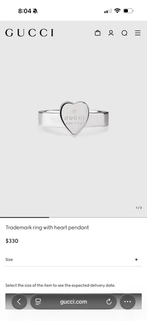 Gucci Trademark Heart Ring  thumbnail 3
