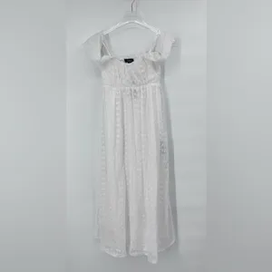 Lulus Lovely Charisma White Eyelet‎ Embroidered Off-The-Shoulder Dress thumbnail 5