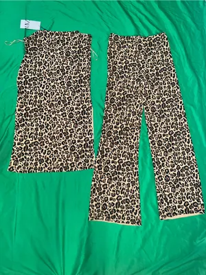 NWT Zara Leopard Print Pants Set with size Small thumbnail 3