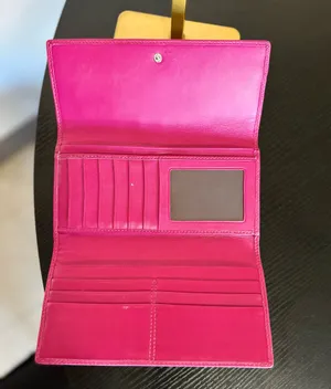 Vintage Y2K Coach Soho Pleated Trifold Wallet pink thumbnail 2