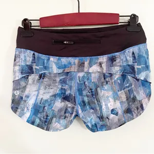 Lululemon Size 4 Regular Speed‎ Up Short *2.5"Sun Dazed Multi Blue Athletic thumbnail 4