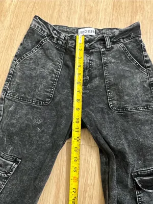 Disclosure High-Rise Black Wide-Leg Cargo Jeans thumbnail 5