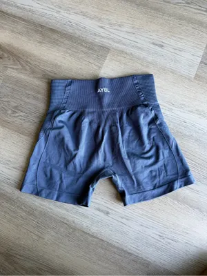 AYBL High-Waist Women's Shorts in Slate Blue thumbnail 2