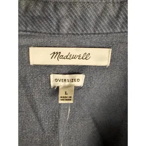 NWT Madewell Teapot Blue Corduroy Twill Oversized Shirt Jacket‎ Shacket Large thumbnail 3
