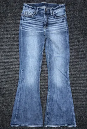 Buckle Black Fit No 75 Flare Leg Stretch Jeans Sz 27x32 BBW1556R Boho Western thumbnail 1