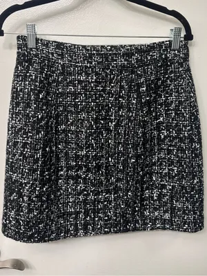 NWT MILLY Tweed Mini Skirt | Designer Preppy Bouclé Skirt thumbnail 2