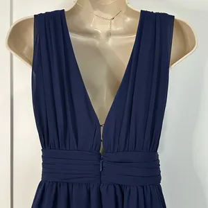 Lulus Heavenly Hues Maxi Dress Gown Small Modest Navy Blue Prom Formal Wedding thumbnail 9