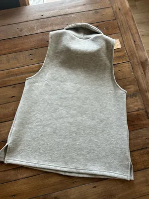 NWT OGL Turtleneck Split Hem Gray Tank Top S thumbnail 6