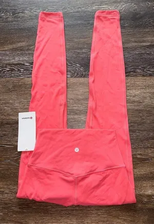 Lululemon Align High Rise 28” Double Lined Raspberry Cream Size 4 NWT thumbnail 1