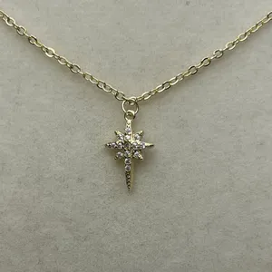 B.B. Lila Follow the Stars Triple Gold Plating Necklace, Preowned thumbnail 3