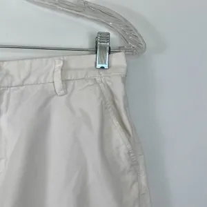 H&M LOGG White Cotton Casual Chino Cuffed Shorts Womens 6 thumbnail 4