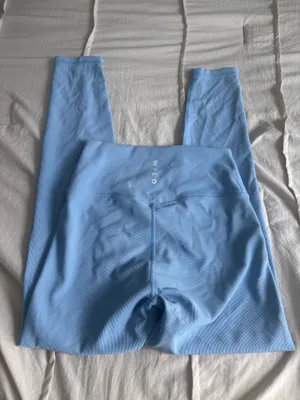 Light Blue Wilo Ribbed Leggings thumbnail 3