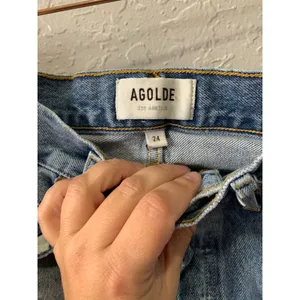 Agolde Women's Blue Distressed Boho Jeans Size 24 thumbnail 5