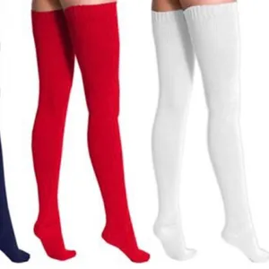 American Apparel Brand New 2000s Y2K White Vintage Deadstock Thigh High Socks thumbnail 2