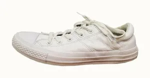 Converse‎ Womens Shoes Size 6 White Leather Chuck Taylors Lace-Up Low Top thumbnail 1