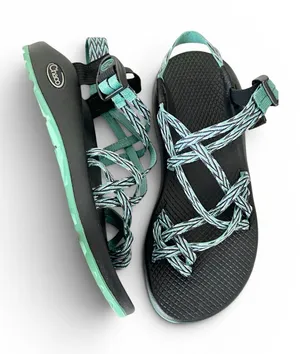 Chaco Dagger strappy water hiking sandals black teal women’s 8 thumbnail 1
