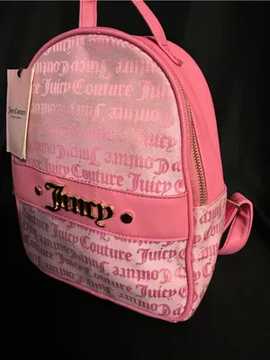 Juicy Couture Pink Logo Mini Backpack with Gold Accent NWT thumbnail 3