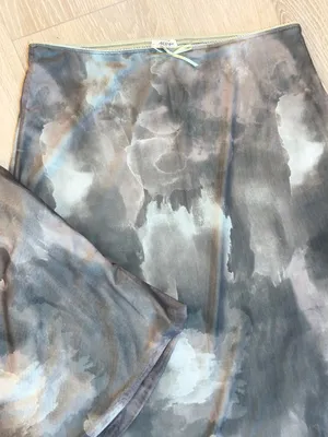 Vintage Marble-Effect Grey/Green Two Piece Maxi Skirt size M thumbnail 3