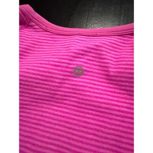 Lululemon Swiftly‎ Tech Long Sleeve Shirt Pink Striped Running Top Size 6 thumbnail 6