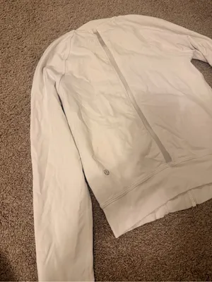 lululemon athletica White Zip-Up Jacket with Breathable Mesh thumbnail 4