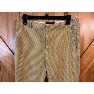 Banana Republic avery pants gold geometric design size 2 (3726) thumbnail 3