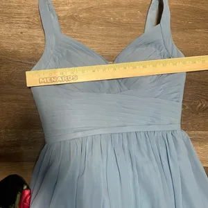 Azazie Light Blue‎ Satin Dress thumbnail 15