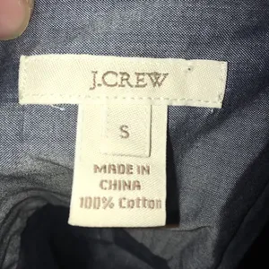 J Crew split neck, lightweight chambray blouse thumbnail 3