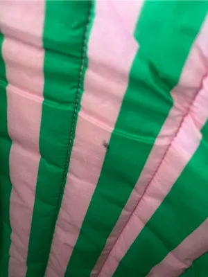 Baggu Puffy Laptop Sleeve Pouch Awning Stripe Pink Green 14” thumbnail 6