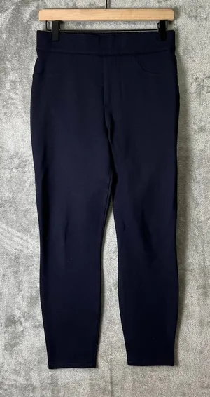 SPANX The Perfect Pull On Pants Ankle 4-Pocket Classic Navy Career Office Medium thumbnail 1