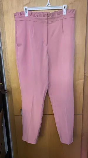 Express Pink High Rise Ankle Tailored Tapered Trouser 12R thumbnail 1