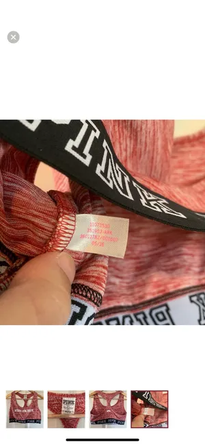 PINK University Of Arkansas Racerback Bra Top thumbnail 4