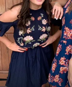 Floral Fit And Flare Dress thumbnail 1